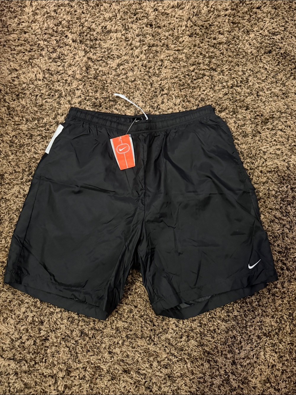 Nike Black Running Shorts with White Swoosh